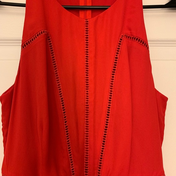 Poppy Red Drape Dress - Picture 5 of 5